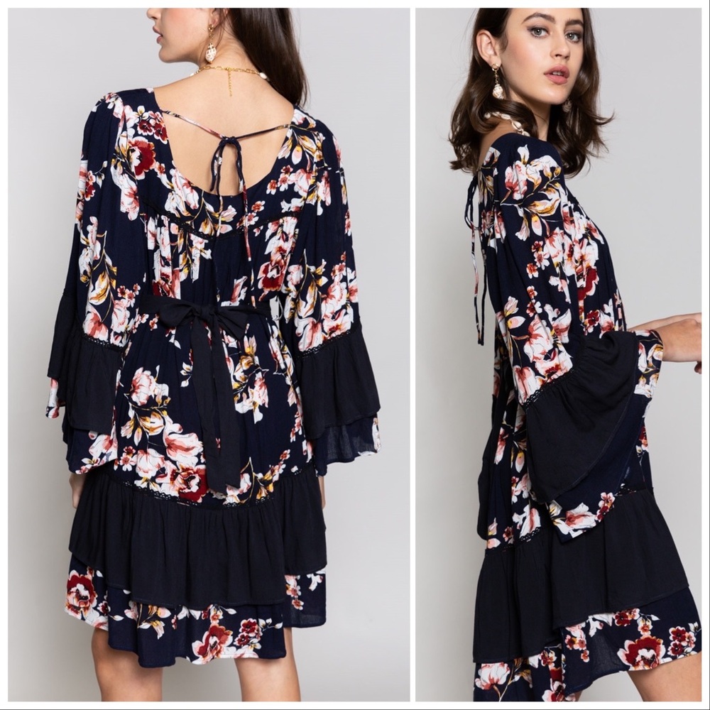 Blossom Flores Woven Bohemian Dress - Picture 4 of 10